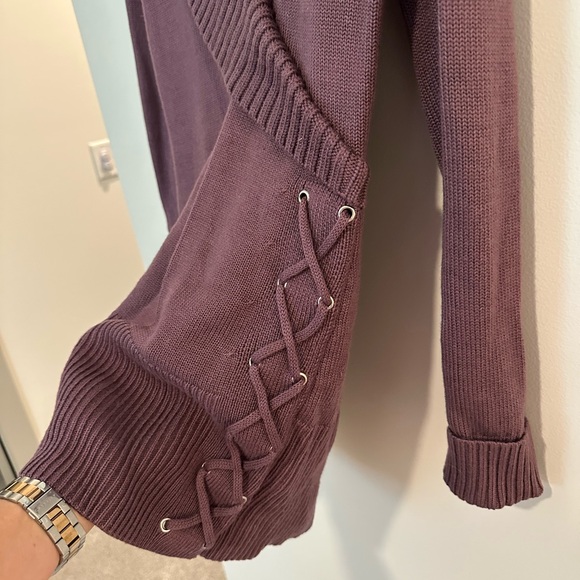 LIKE NEW PattyBoutik Mauve Cowl Neck Sweater - Picture 2 of 6